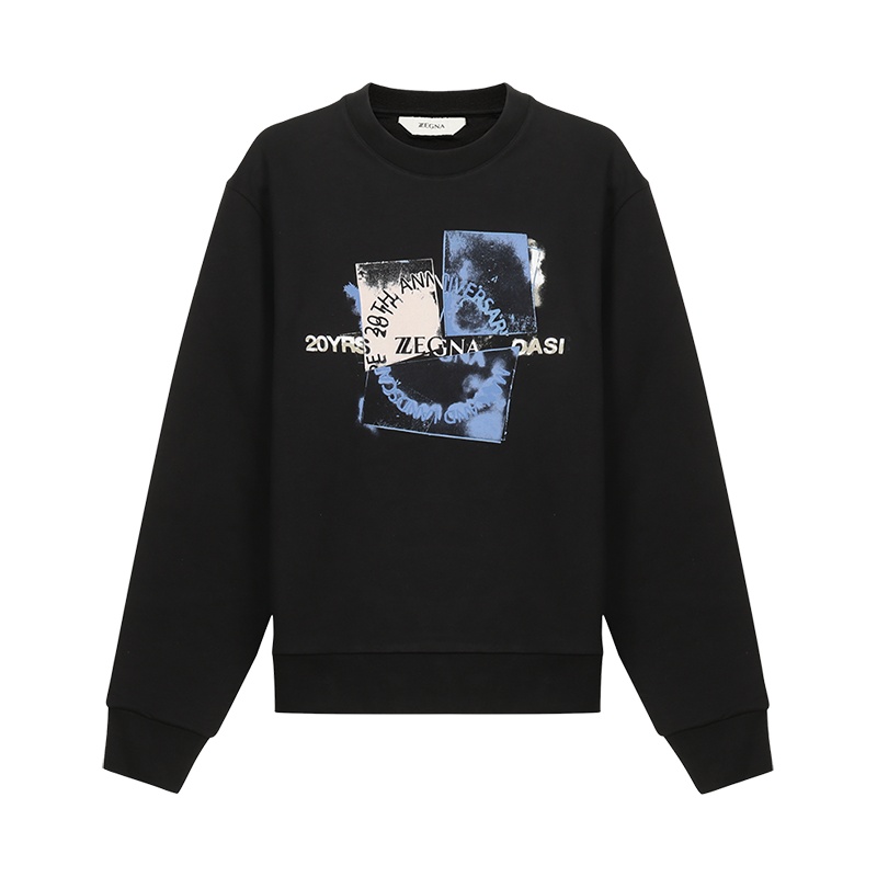 Z ZEGNA 杰尼亚 男士 棉质圆领长袖卫衣运动衫VW458 ZZ856R