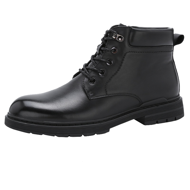 木林森马丁男靴子2019秋季英伦风高帮男鞋冬季工装靴中帮真皮短靴
