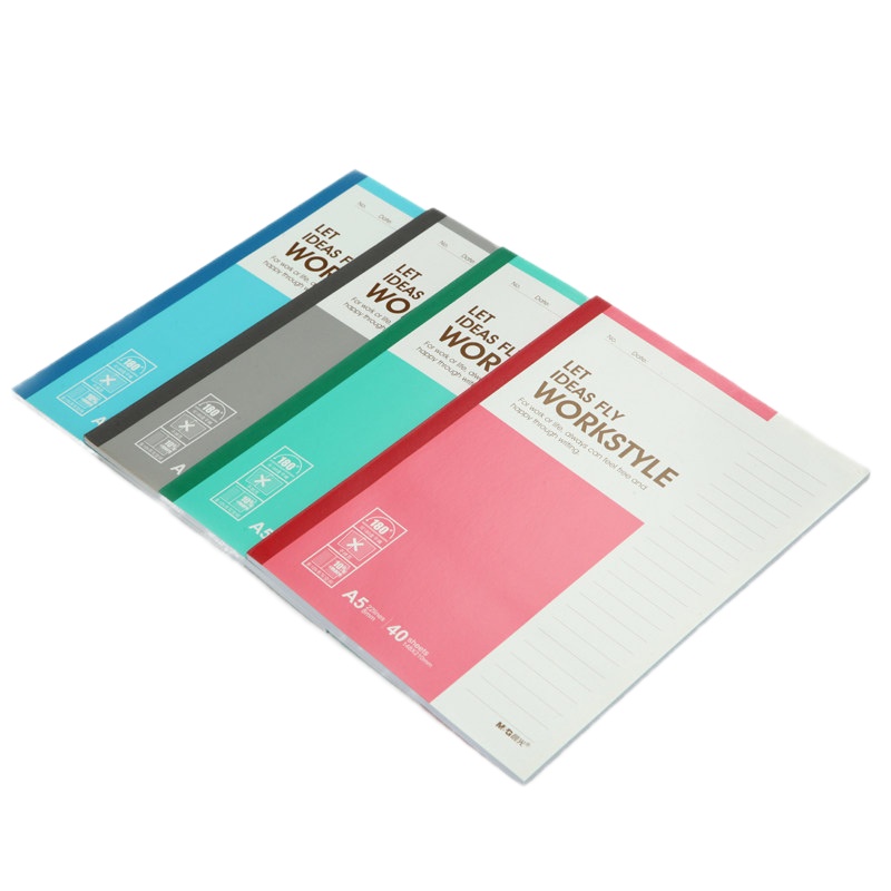 晨光(M&G) APYJQ411 A5/40页软抄本 无线装订本 胶装本 记事本 会议记录本 混色(10本装)