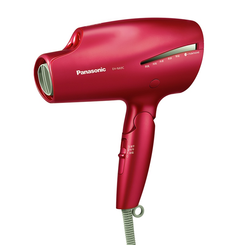 松下(Panasonic)EH-NA9C-RP电吹风礼盒双倍矿物质负离子1800W家用大功率护发不伤发纳诺怡吹风机新品