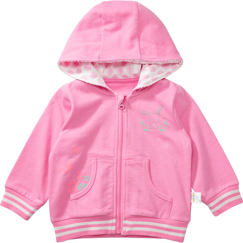 优简宝宝外套婴儿连帽风衣儿童春秋外出长袖上衣 卫衣 0-4岁外出服