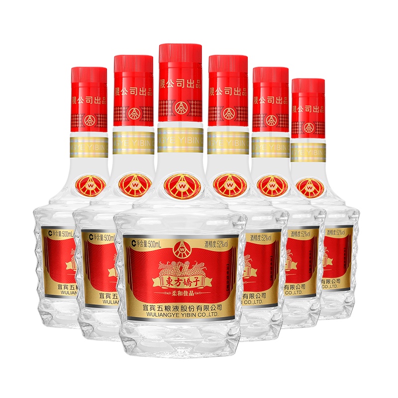 五粮液股份公司出品 东方娇子柔和佳品 52度500ml *6瓶整箱装 浓香型白酒