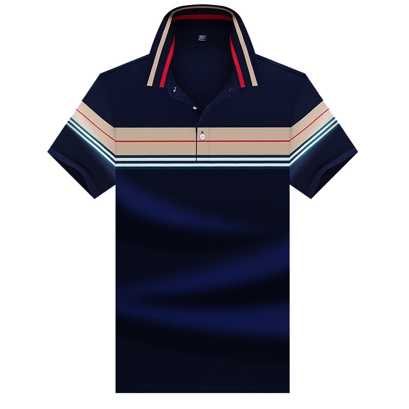 男装夏季新款条纹休闲POLO衫