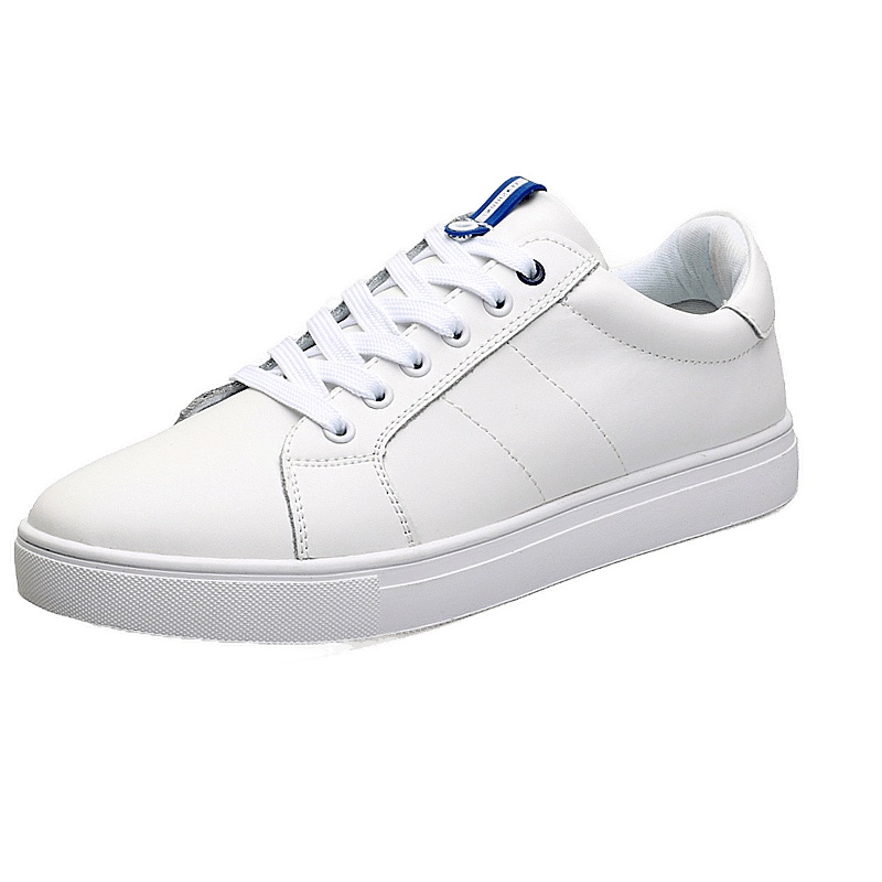 策乐(cele)板鞋男真皮小白鞋男透气休闲鞋男系带男鞋牛皮低帮鞋潮鞋学生RL-1885