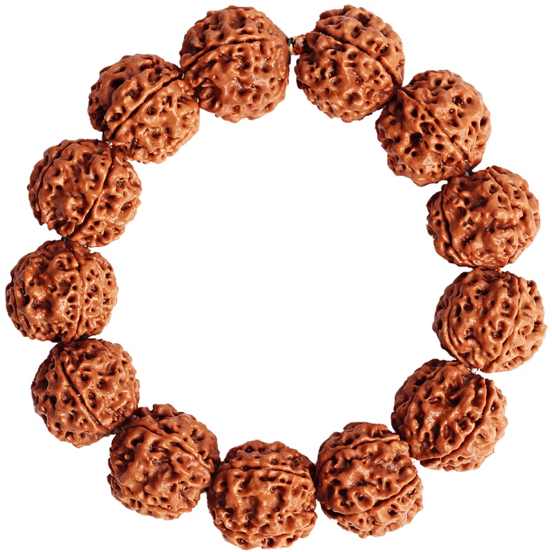 [梵心阁]尼泊尔至尊蜂窝双龙大金刚菩提手串5瓣梅花桩爆肉蜂王佛珠姜黄皮