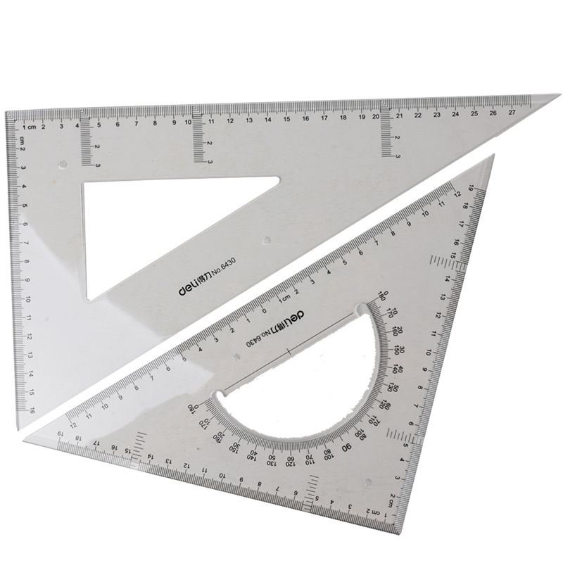 得力(deli) 6420 斜边三角尺 学习办公 XHJ 单只装