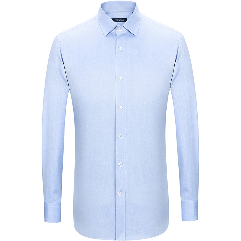 Youngor/雅戈尔秋款男士商务休闲衬衫纯棉DP免烫长袖衬衫男7756