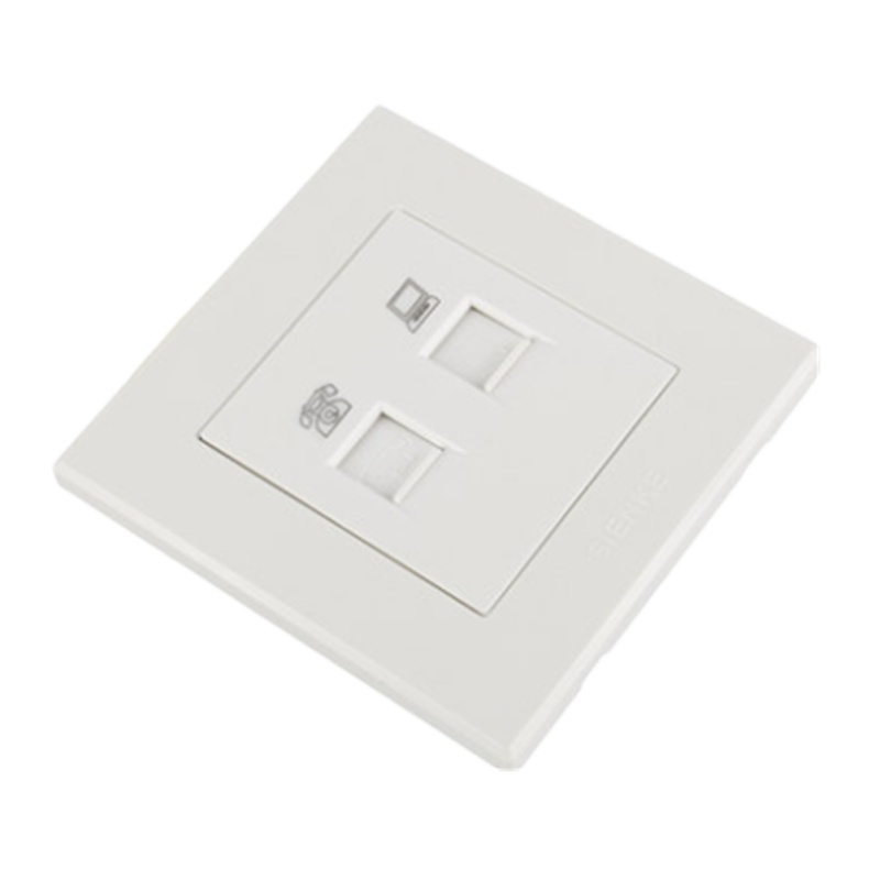 YKFIBER 一舟 超五类网络模块 四芯电话模块、双口面板