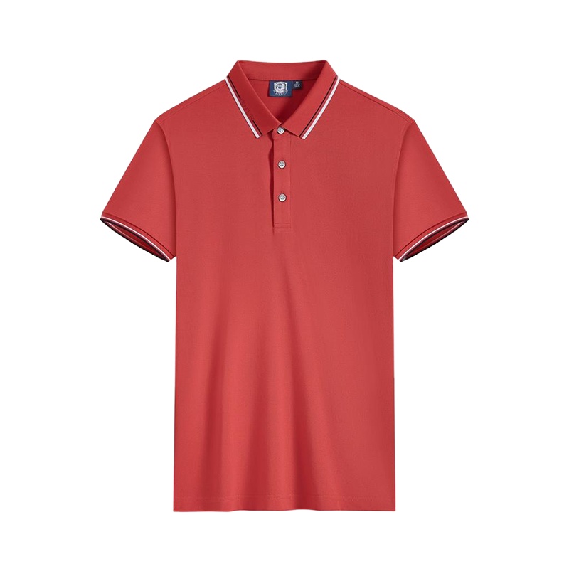 木棉丝光短袖翻领T恤 221068