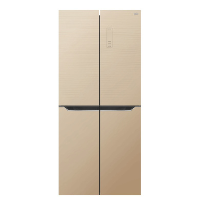 倍科(beko)GNE0432ZCG 432升冰箱 十字对开门冰箱 对门冰箱大容量变频电机(琥珀琉璃金)