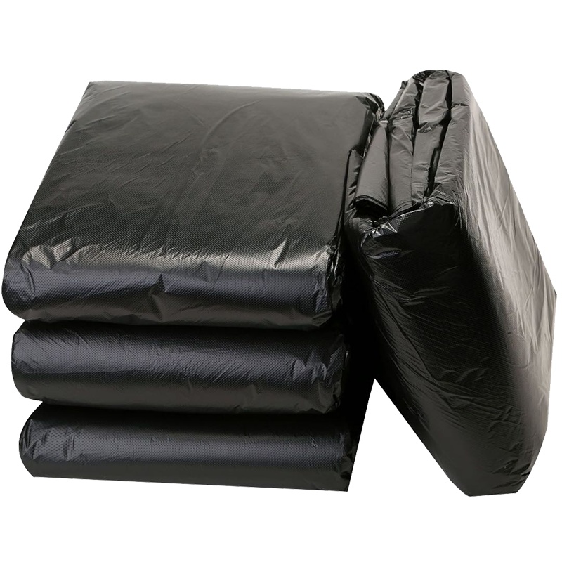 工业型黑色垃圾袋加厚大号 酒店物业黑色塑料袋100cmX120cm50只装