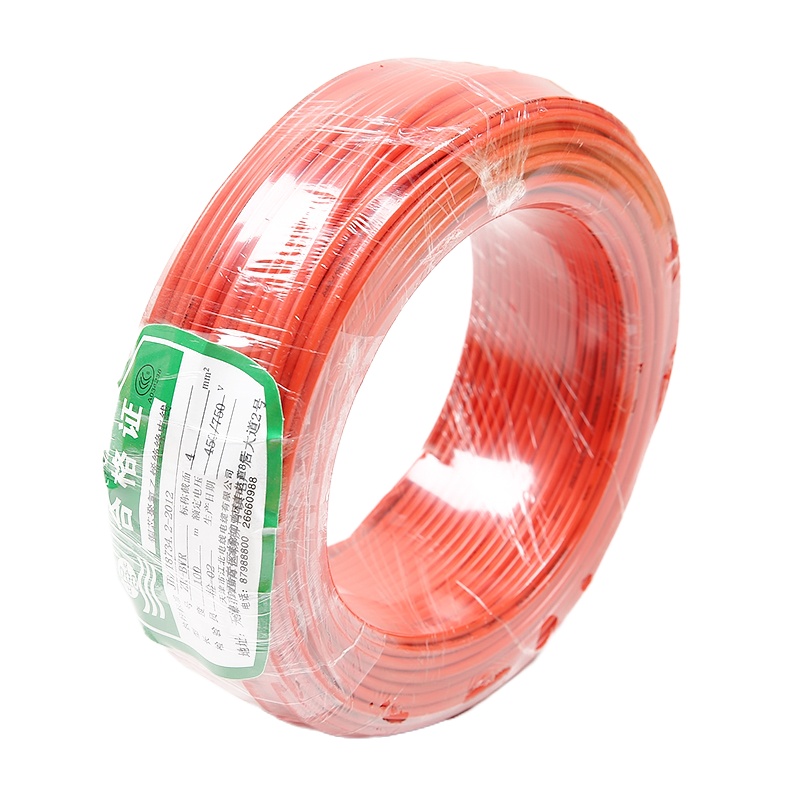 江北 ZR-BVR 1×6平方毫米 阻燃铜芯聚氯乙烯绝缘电线 红 100米/盘