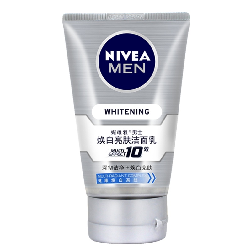 妮维雅 男士焕白亮肤洁面乳100g 深层清洁淡暗沉淡痘印净化黑头洗面奶