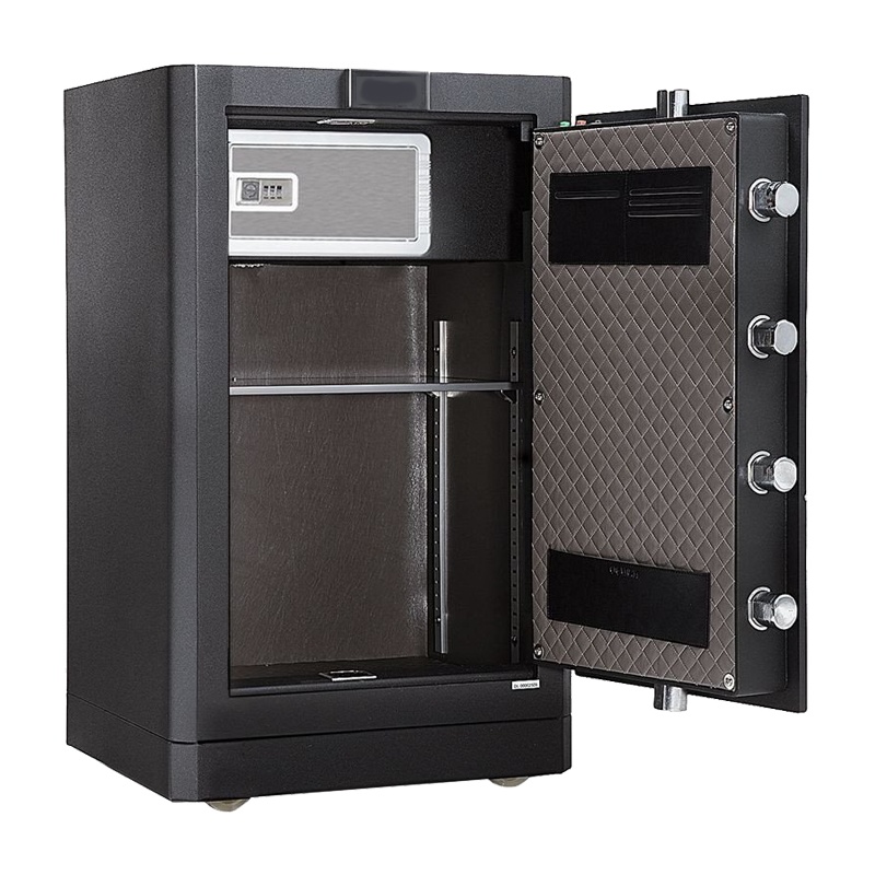 得力(deli)4088智能APP保险箱 深灰 高72cm 电子密码防盗保险箱 3C认证办公家用防盗合同资料保险柜