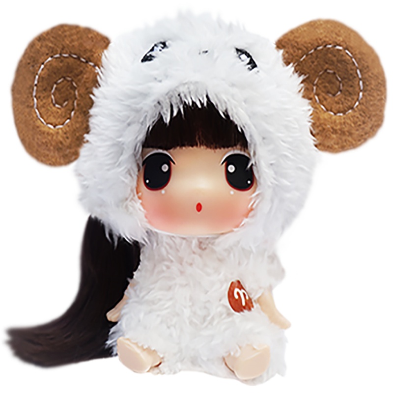 女孩男孩玩具精美礼物冬己9CM十二星座娃娃白羊座FDE0904