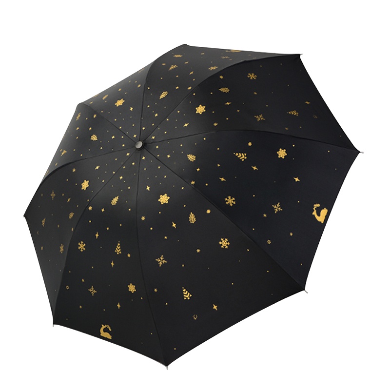 邦禾 太阳伞小黑伞 女防晒防紫外线黑胶女神折叠晴雨伞两用遮阳伞