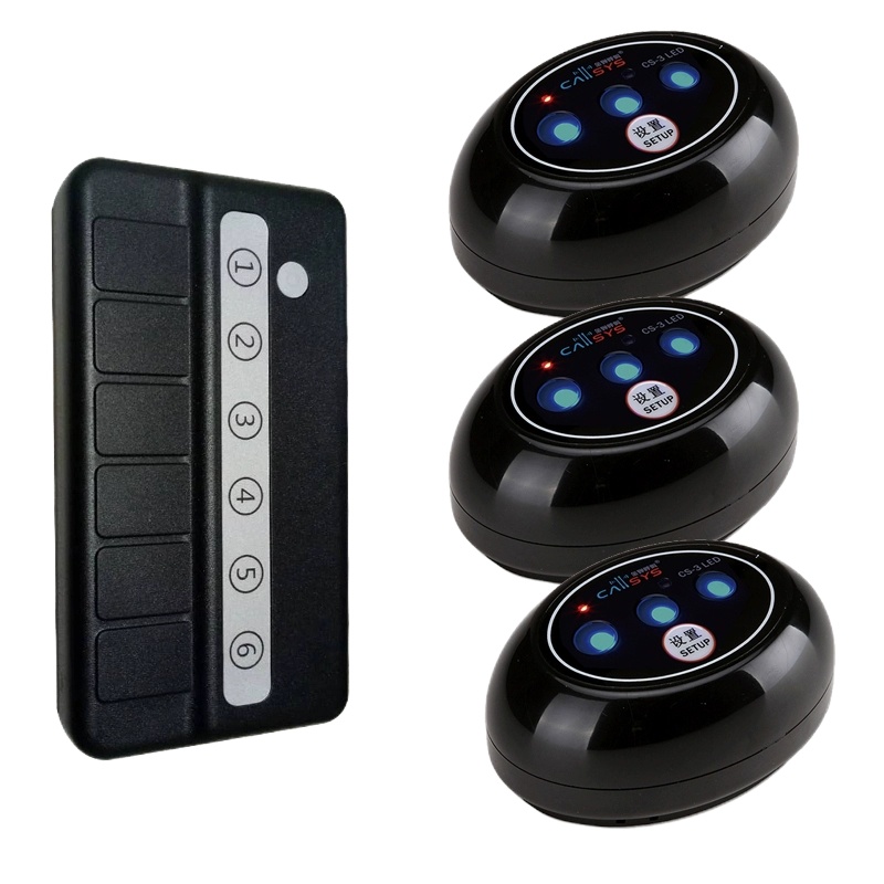 SCP 商务呼叫器 无线呼叫机紧急报警器办公室呼叫器服务铃呼机一拖三套装 (套)