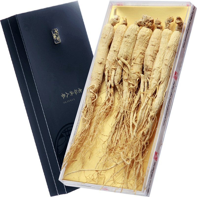 老谷头人参野山参长白山鲜人参野山参礼盒白参人参片泡酒