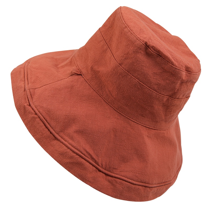 上海故事女帽子春夏百搭时尚纯色双面渔夫帽夏款小清新大沿遮阳帽