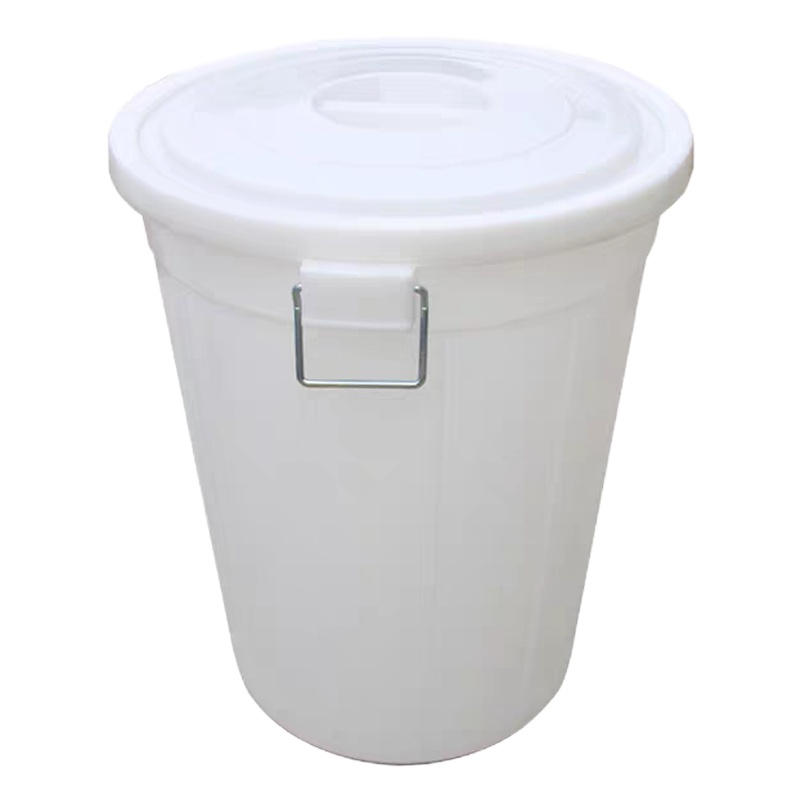 大号加厚塑料水桶带盖圆桶100L食品级储水桶大白桶垃圾塑胶桶带盖