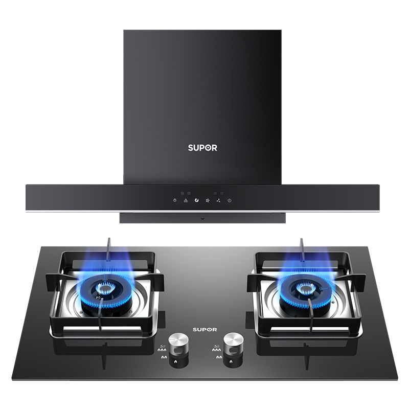 苏泊尔(SUPOR)NT31+P10欧式顶吸式烟灶套装套餐吸油烟机燃气灶套装智旋干洗(液化气)