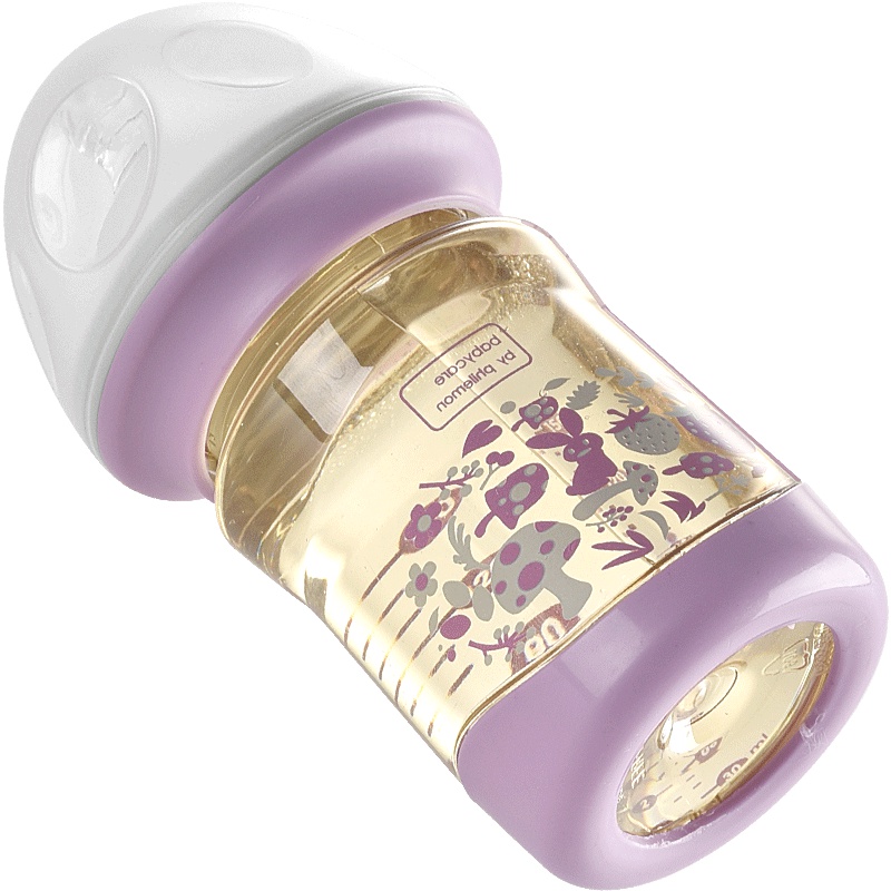 babycare婴儿奶瓶新生儿宽口径ppsu宝宝吸管奶瓶防胀气防摔 无手柄 150ml 紫色