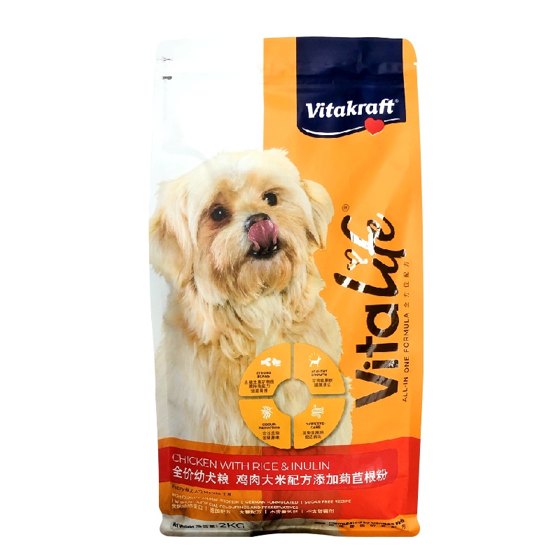卫塔卡夫Vitakraft全价幼犬粮鸡肉大米配方添加菊苣根粉2kg