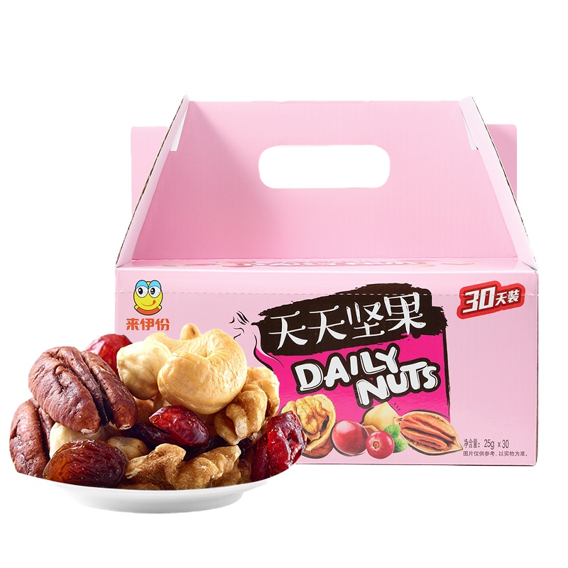 来伊份-天天坚果萌萌派30日装750g*1