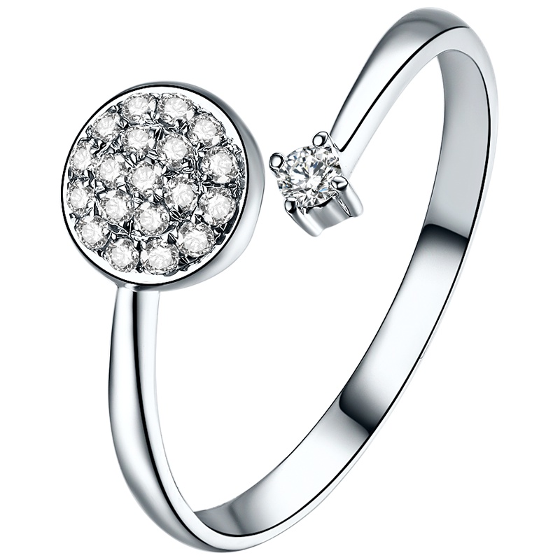 周六福白18K金钻戒-星你同款239