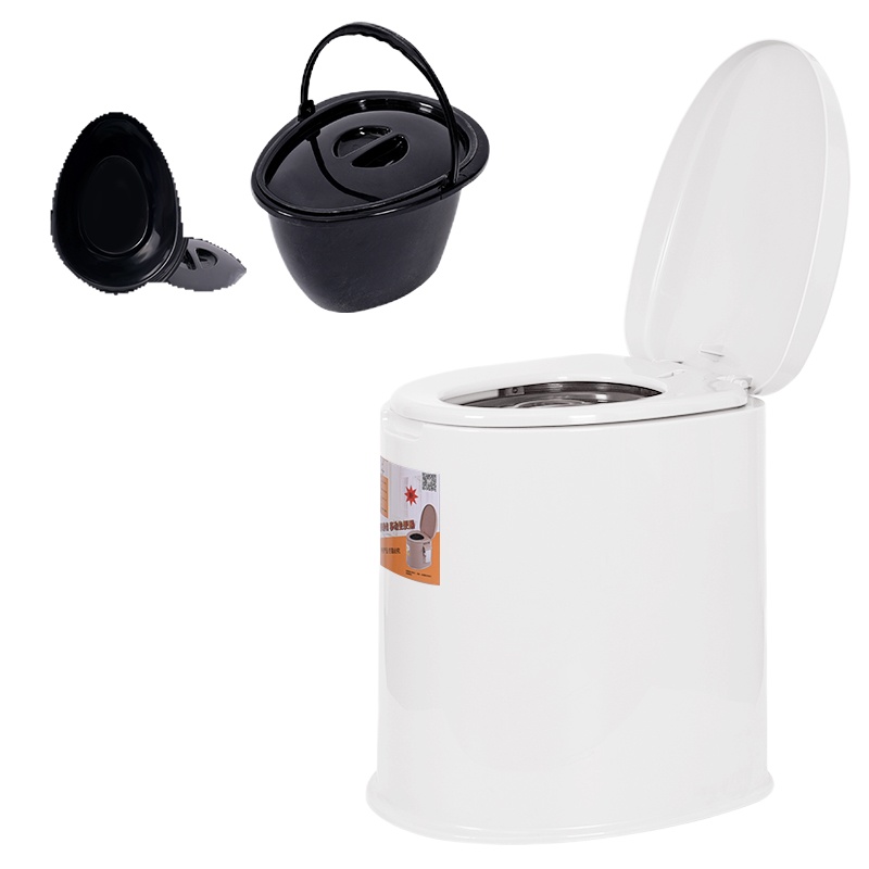 老人孕妇可移动座便器加高加厚马桶CIAA便捷式成人病人家用舒适坐便椅 增高款白色房间专用