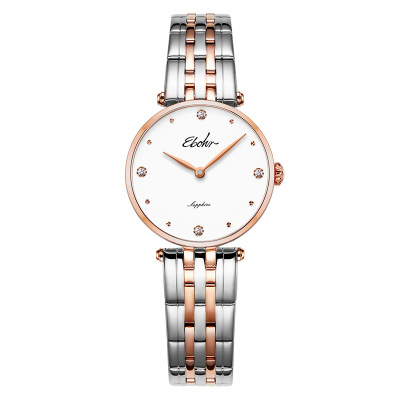 依波(ebohr)时尚防水表女士表石英表女表钢带5056