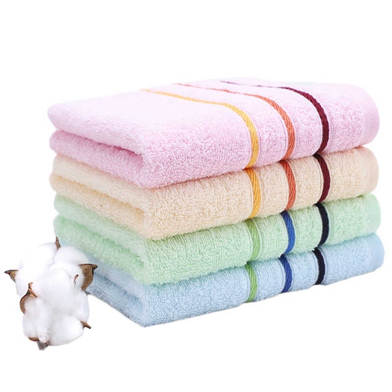 洁丽雅纯棉A类毛巾 全棉速干柔软吸水不掉毛 素色缎档男女情侣家用洗脸面巾 厚实大毛巾 700*340mm 单位:条