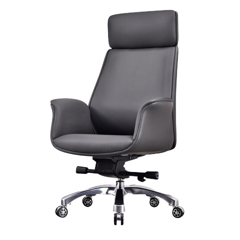 永格人体工学椅舒适久坐电脑椅办公椅老板椅家用可升降旋转椅子真皮转椅大班椅