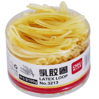 得力3213乳胶圈 橡皮筋 办公财务用 强韧性牢固耐用1筒装
