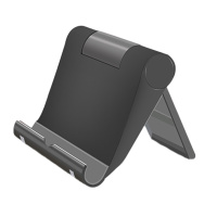 火豹手机支架桌面懒人折叠便携iPd平板手机架床头多功能看电视创意简约支撑架电影视频抖音 经典款-炫酷黑[手机/平板手机座