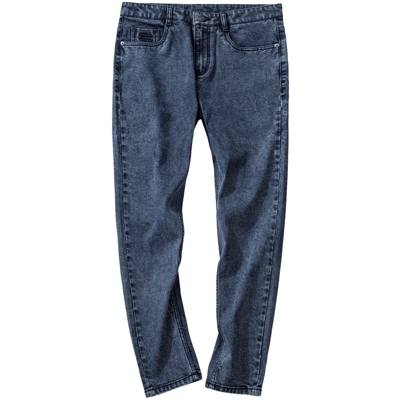 千纸鹤直筒牛仔裤男2019秋季新款韩版潮流休闲长裤子男80208