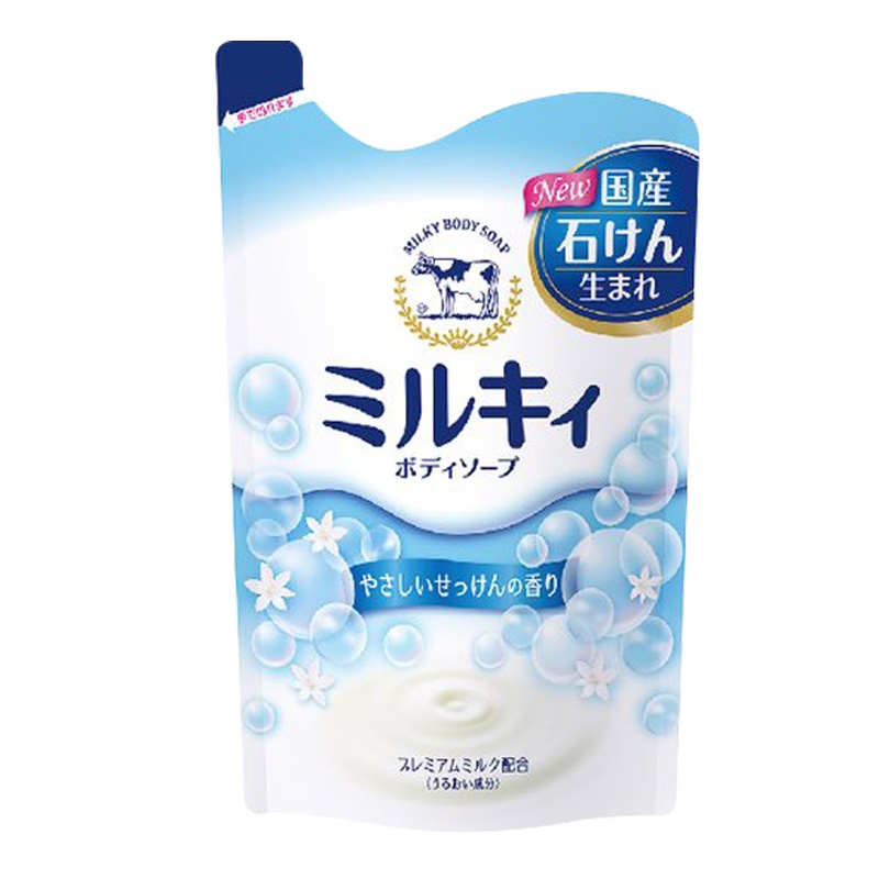 COW牛乳石碱温和皂香味沐浴露替换装400ML 温和保湿