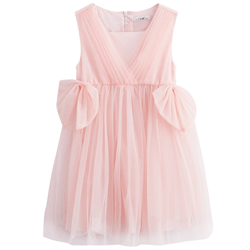 茵曼童装夏装女童连衣裙中大童公主裙气质纱纱蛋糕裙