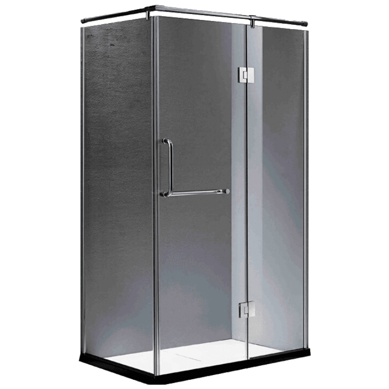 定制方形不锈钢浴室钢化玻璃淋浴房隔断卫生间 L型简易洗澡沐浴房 升级超白钢化玻璃+100元每平 不含蒸汽安心抵