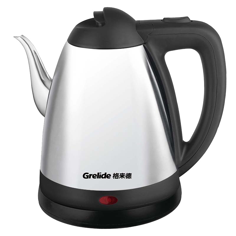 格来德(Grelide)长壶嘴泡茶单层不锈钢电热水壶