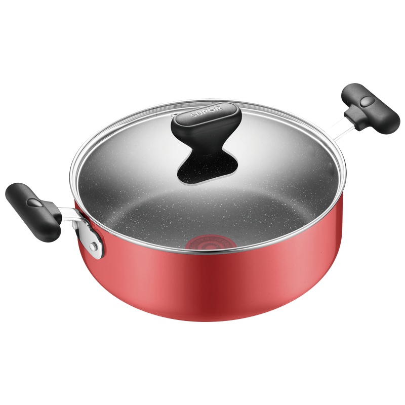 苏泊尔汤锅家用麦饭石不沾锅煮汤火锅燃气电磁炉锅拉面锅大炖锅ET26DAP-02-R