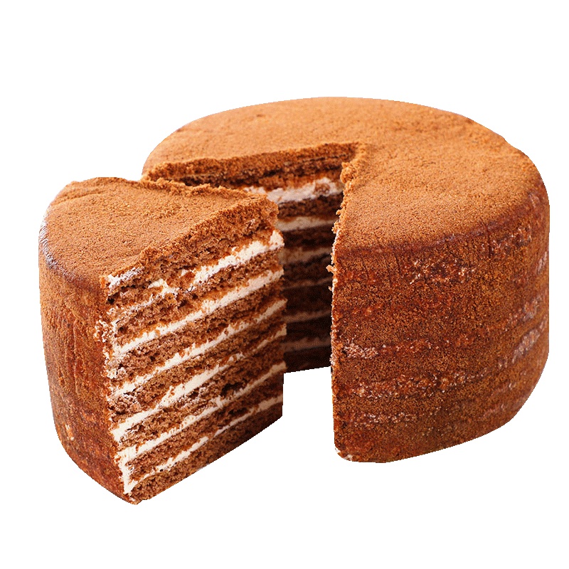 双山俄罗斯进口提拉米苏千层蛋糕2kg 原味+可可味各2份 早餐点心软糯糕点