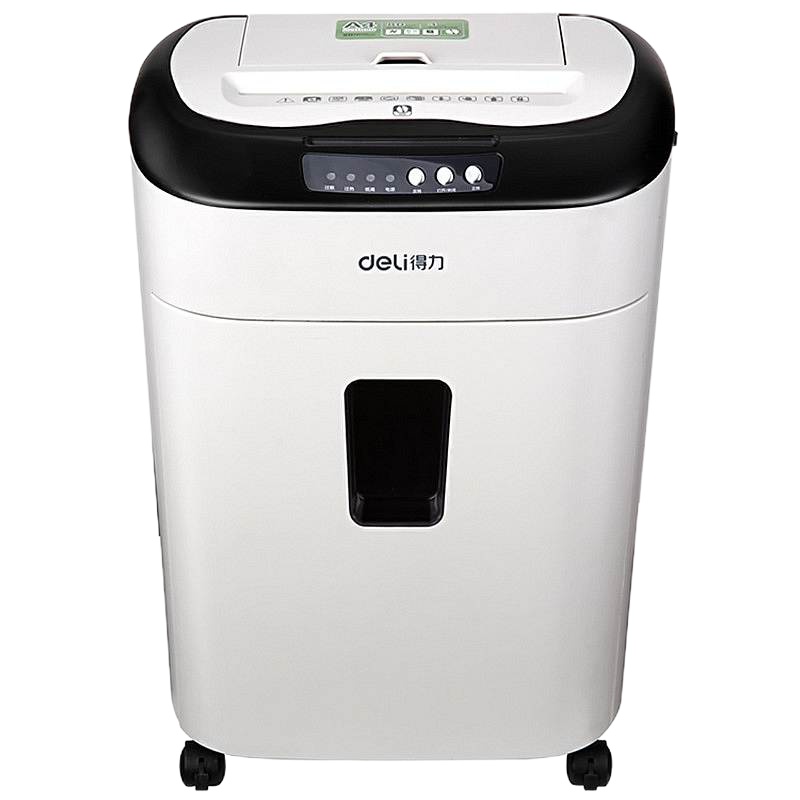 得力9926碎纸机(灰白)(台)大功率纸张文件粉碎机商用便携废纸廉碎机 办公设备