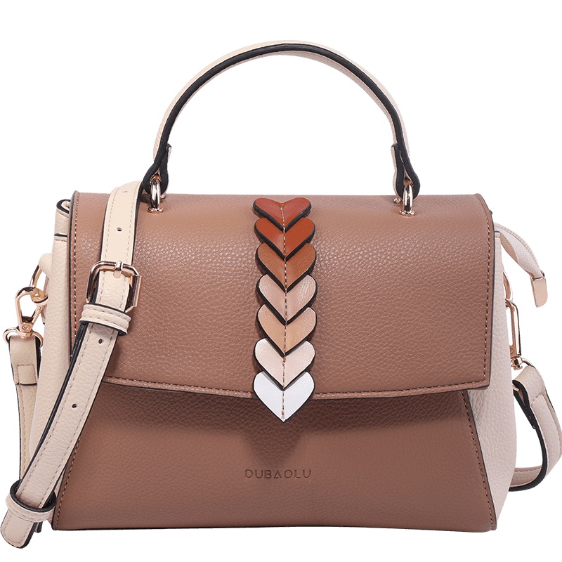 都宝路(dubaolu) 2020早秋新款网红渐变色桃心休闲手提包斜挎包
