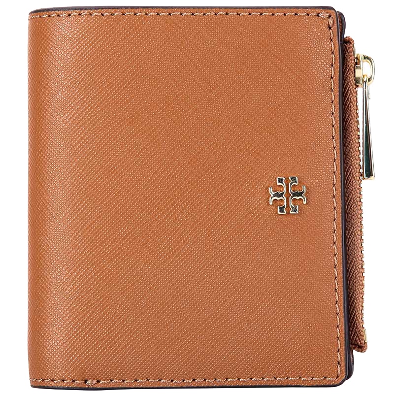 TORY BURCH 托里·伯奇 简约百搭女士棕色皮质短款卡包零钱包 47389 202