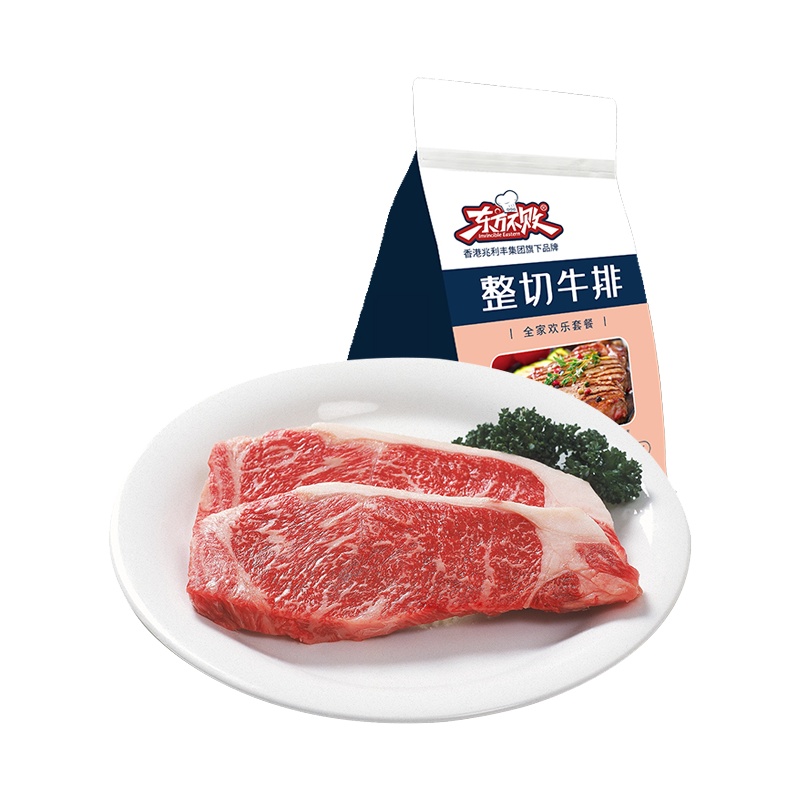 东方不败整切牛排1kg(内含7-10片) 赠酱包20g*10包刀叉*1副