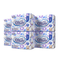 淘淘氧棉卫生巾纯棉超长410mm夜用组合6包36片透气超薄消毒级姨妈巾纤薄透气舒心纯棉