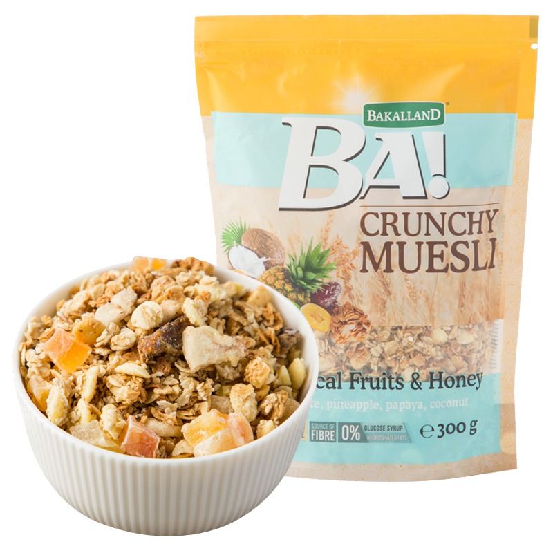波兰进口 巴克兰热带水果混合燕麦300g 即食混合水果果干谷物燕麦片早餐零食 包装升级 新旧包装随机发货