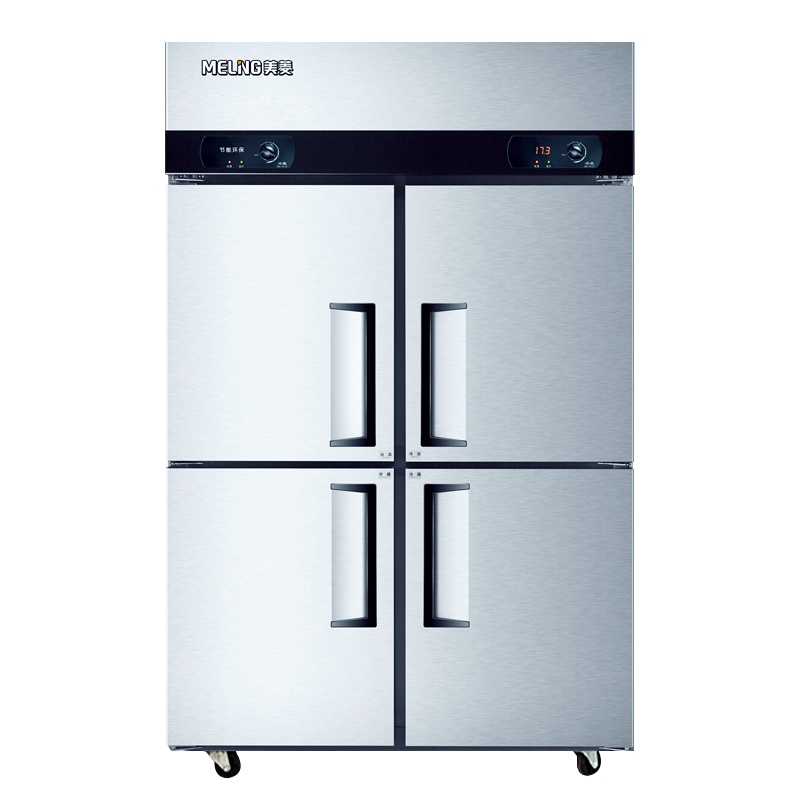 美菱(MELING)四门不锈钢厨房商用冰柜 酒店大容量双温冷藏冷冻冷柜 立式 MCF(L)-1.2LCD4MOH