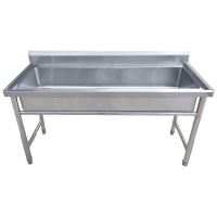 时尚家装不锈钢304洗手池水池水单双学校食堂工地学生洗菜盆洗碗池 放心购安心抵